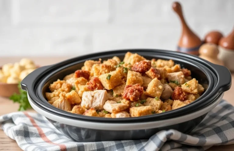 Easy 5-Ingredient Slow Cooker Chicken and Stuffing Recipe