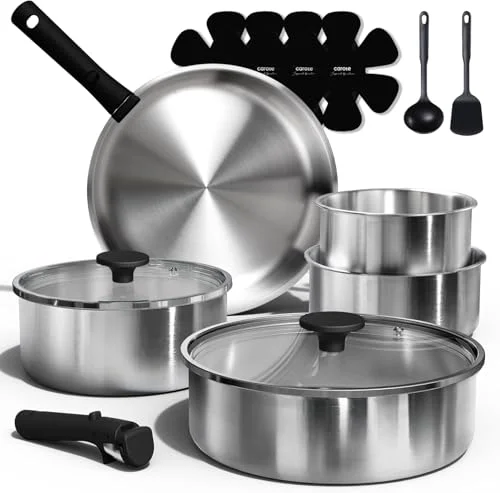 Stainless Steel Removable Handle Cookware for Every Cooking Need
