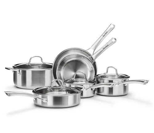 10 Pc Stainless Steel Cookware Set for Every Culinary Need
