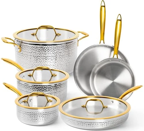 Stainless Steel Cookware Gold Handles for Every Culinary Need