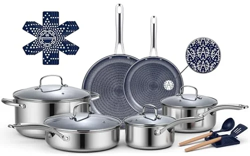 Stainless Steel Ceramic Coated Cookware for Every Cooking Need
