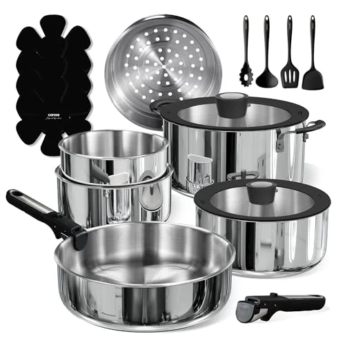 Black Friday Stainless Steel Cookware Set for Every Cooking Need