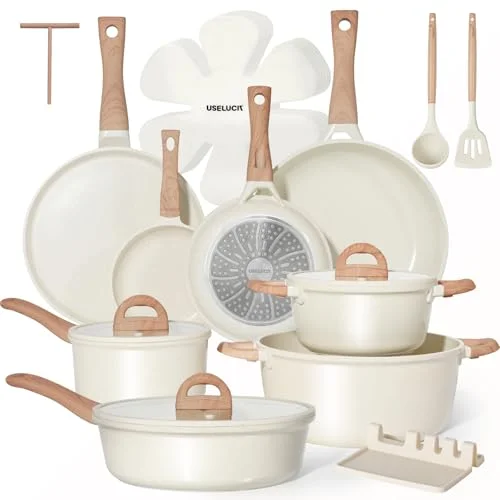 Cream Colored Pots and Pans for Every Cooking Need