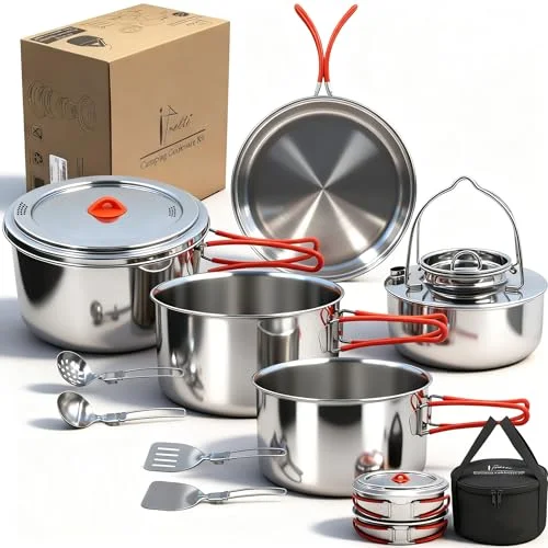 Stainless Steel Camping Cookware Set for Every Outdoor Adventure