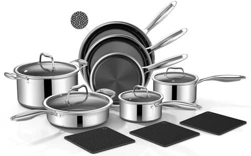 14 piece stainless steel cookware set