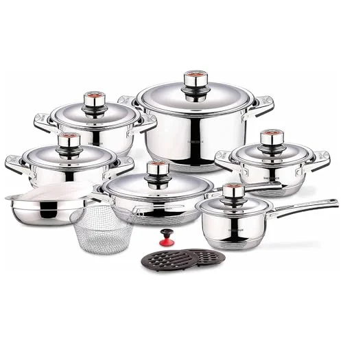 18 piece stainless steel cookware set