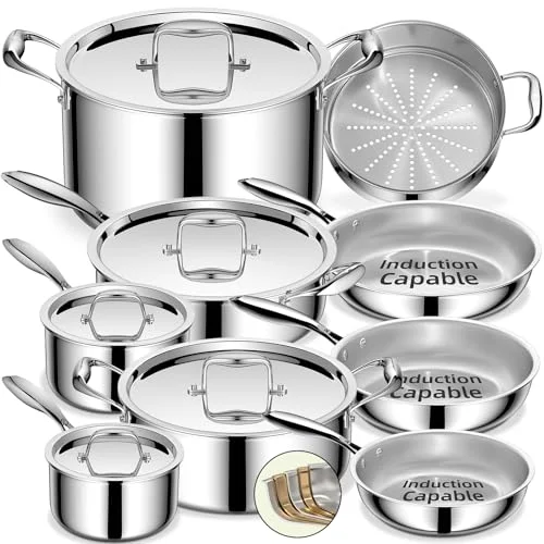 5 ply stainless steel cookware sets