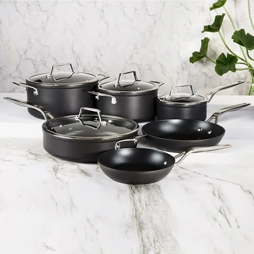 berghoff 10 pc. ns hard anodized cookware set