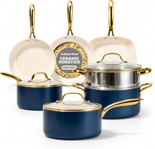 bklyn steel co ceramic nonstick cookware set