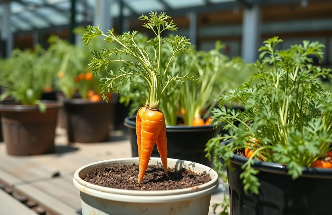 can carrots grow in pots?