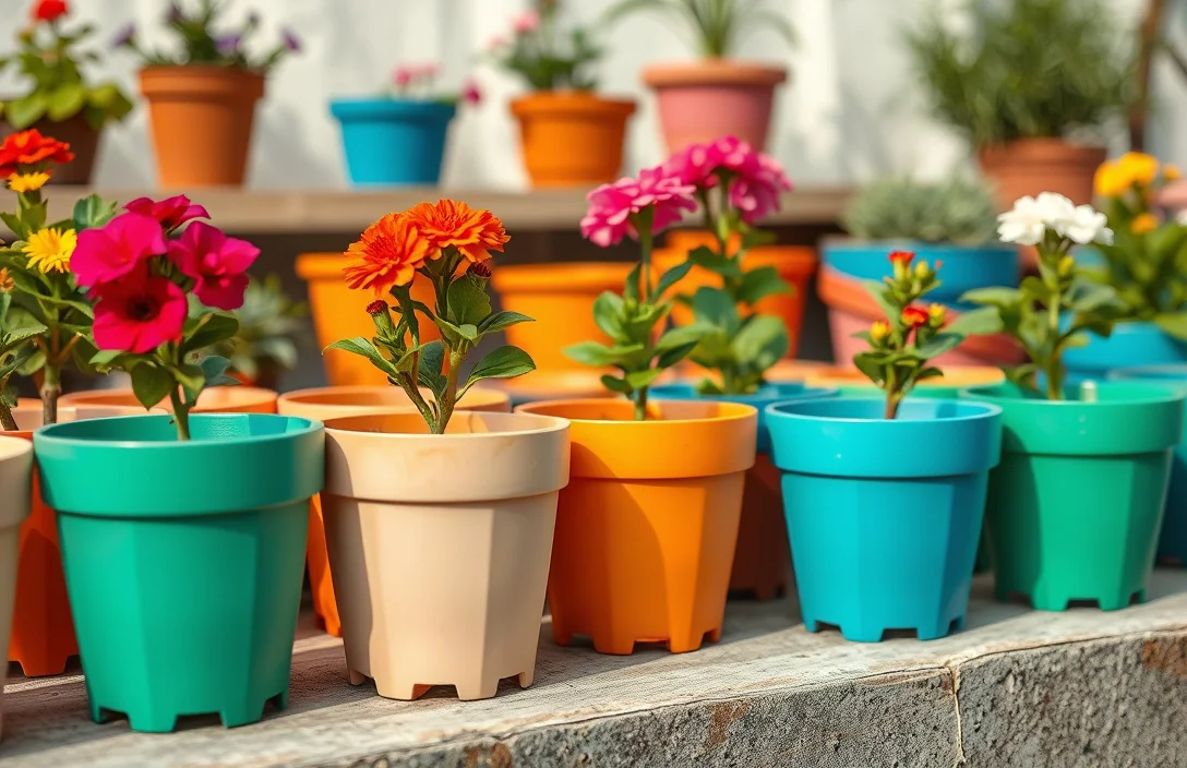 can plastic flower pots be painted?
