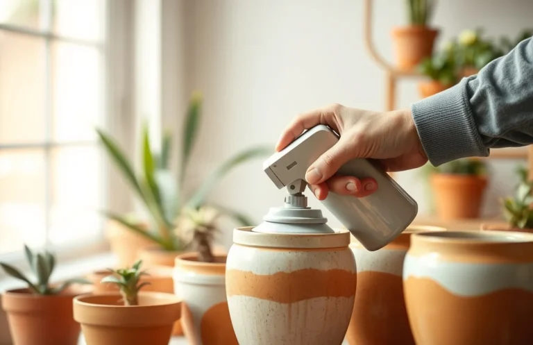 can you spray paint ceramic flower pots?
