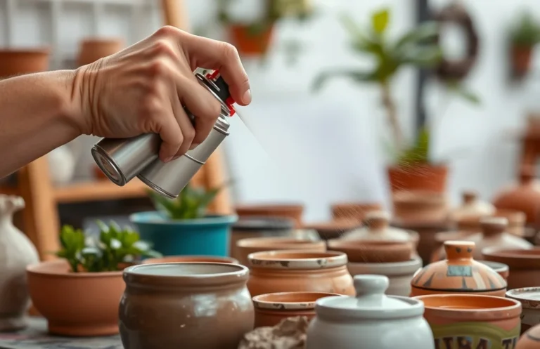 can you spray paint ceramic pots?