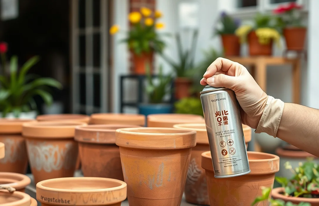 can you spray paint terra cotta pots?