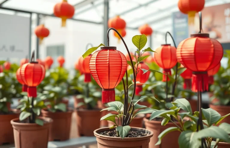 chinese lantern plant in pots