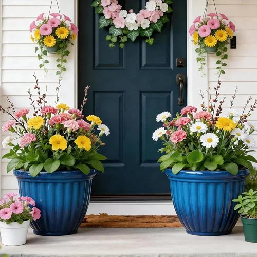 cobalt blue pots for plants