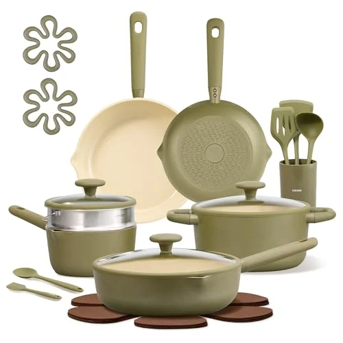 cookware set with steamer