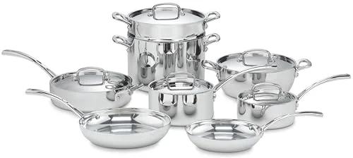cuisinart tri ply clad stainless steel 13 piece cookware set
