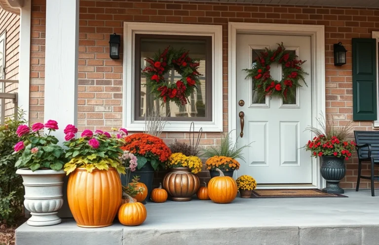 fall pots for front porch