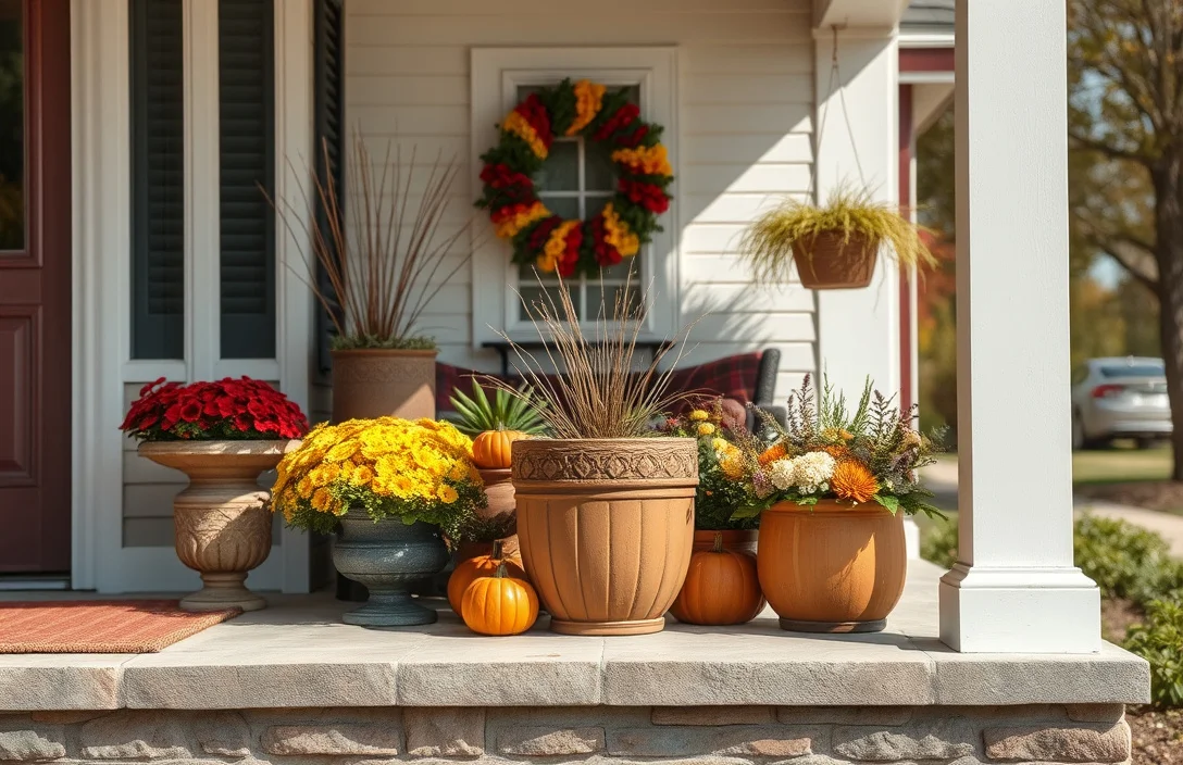 Fall Pots for Front Porch That Look Great - fall pots for front porch
