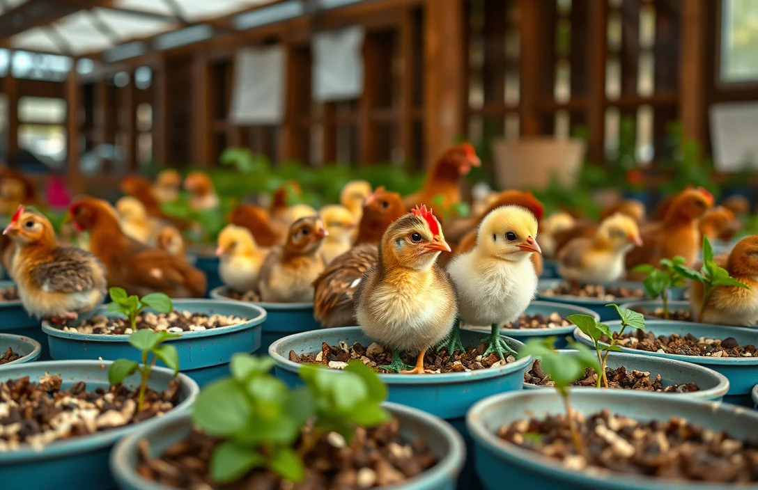 growing hens and chicks in pots