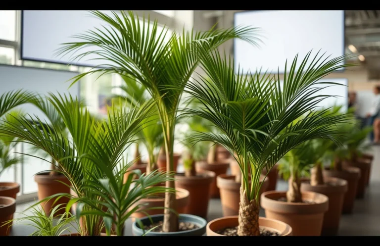growing palm trees in pots