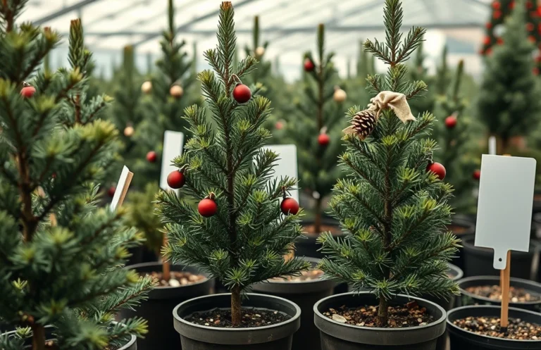 growing xmas trees in pots