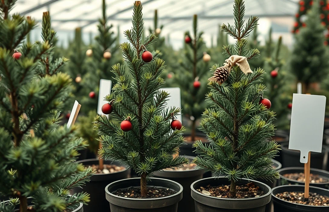 growing xmas trees in pots