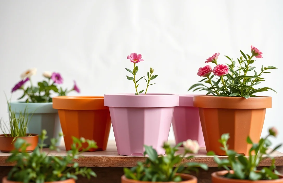 How to begin - how to paint plastic flower pots?