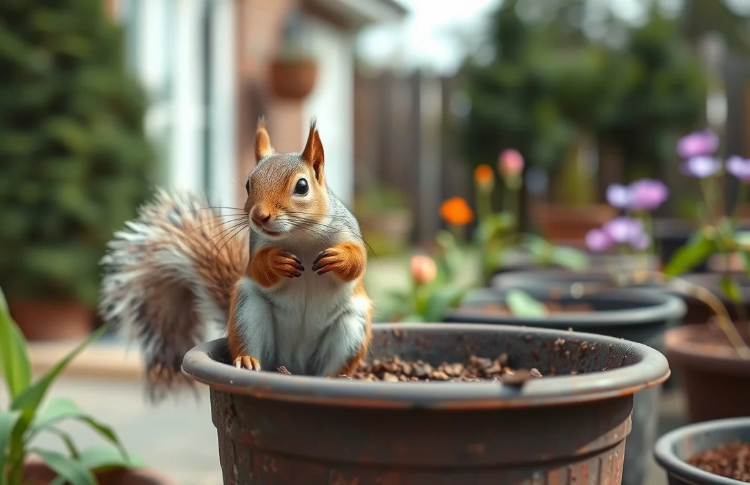 How to begin - how to keep squirrels out of pots?