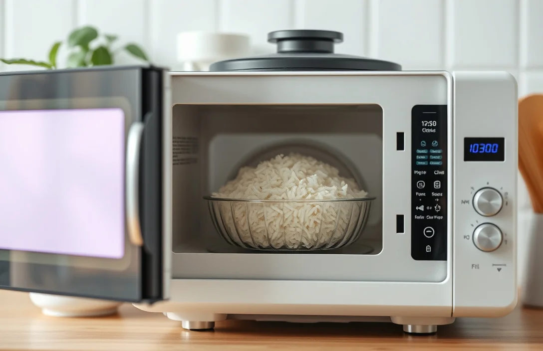 how to cook rice in a microwave rice cooker?