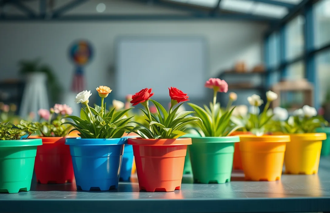 how to paint plastic flower pots?