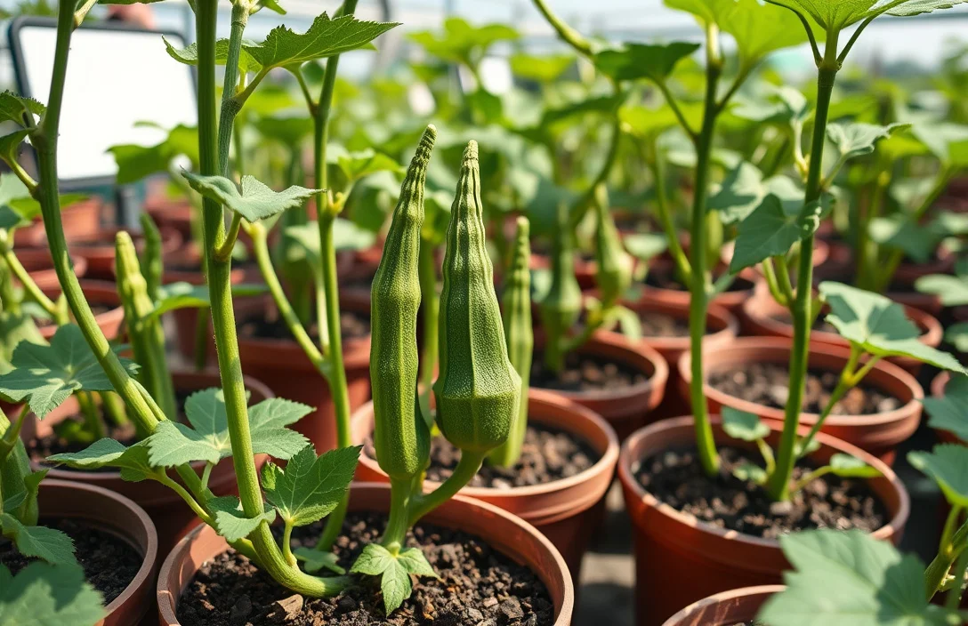 how to plant okra in pots?
