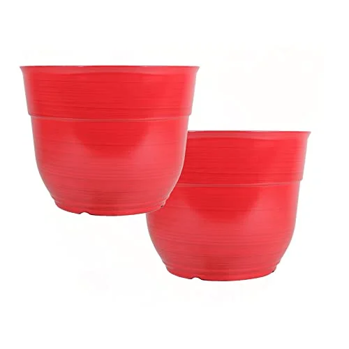 large red ceramic planter pots