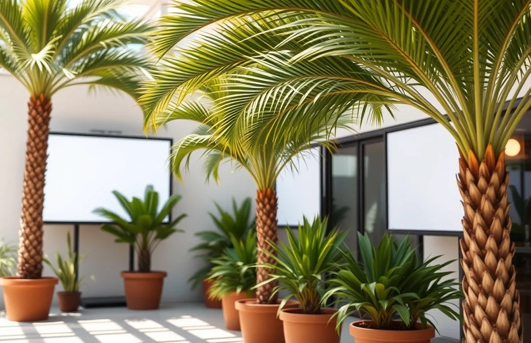 Light and Temperature Targets for Potted Palms - outdoor palm trees for pots
