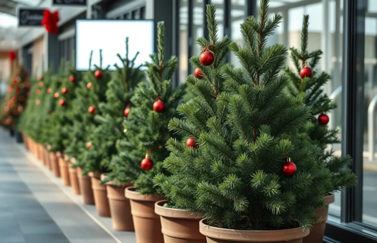 live christmas trees in pots