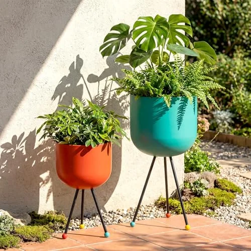 mid century modern flower pots