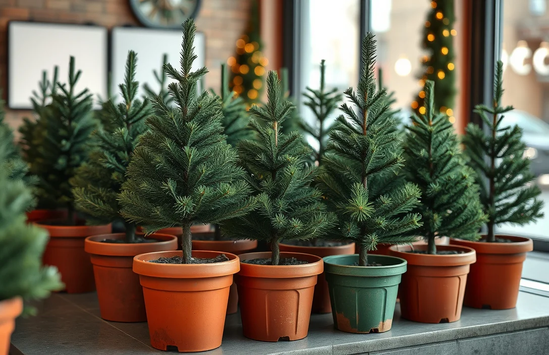 Options for small christmas trees in pots - small christmas trees in pots