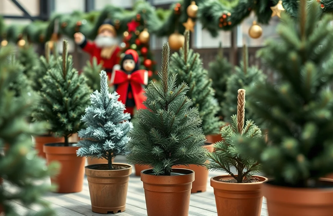 Options for small xmas trees in pots - small xmas trees in pots