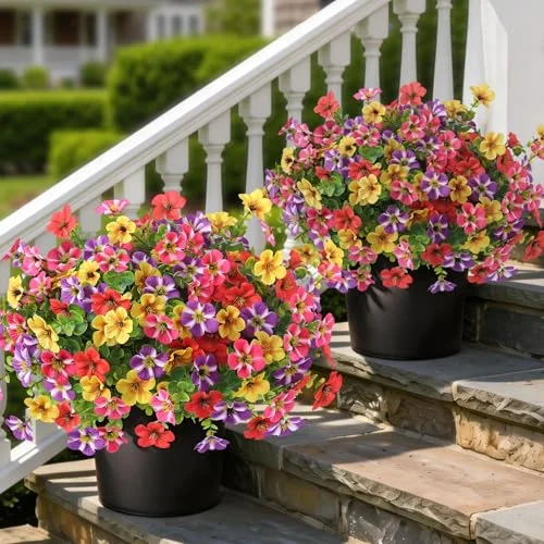 outdoor artificial plants in pots