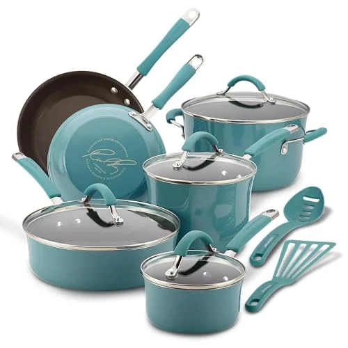 rachael ray blue cookware set
