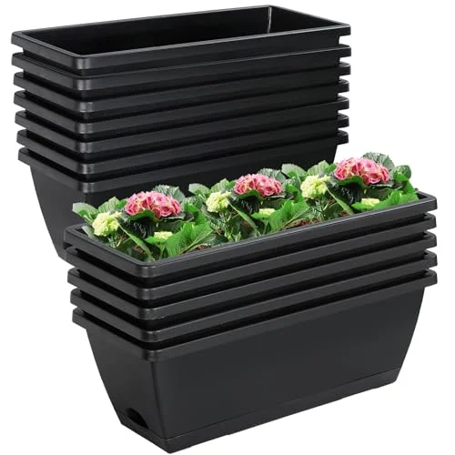 rectangle shape pots for plants