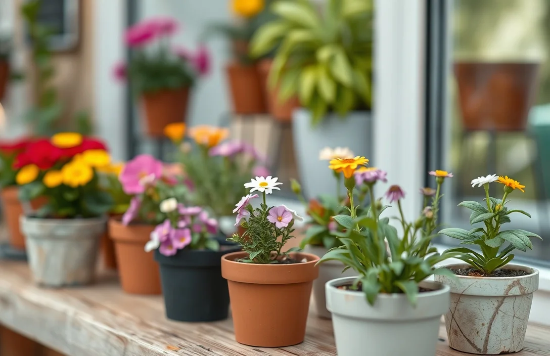 Small pot flower options by light level - small flowers for small pots
