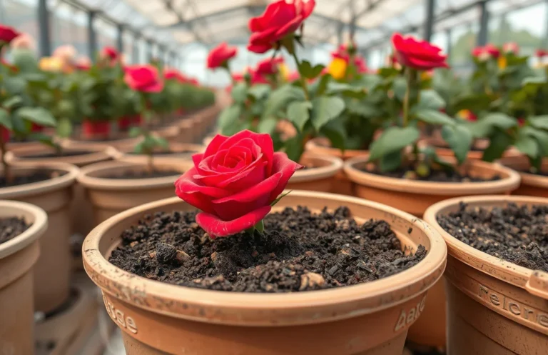 soil for roses in pots