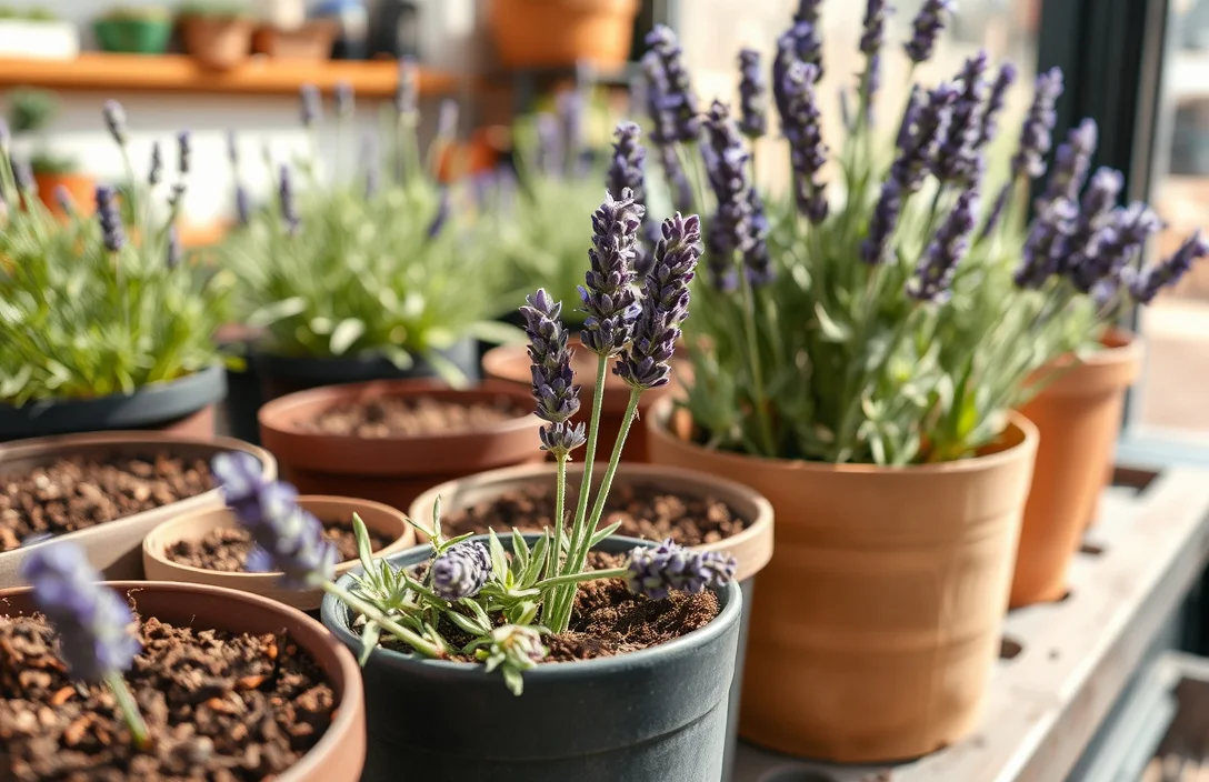 Soil Mix, Pot Size, and Drainage for Lavender - growing lavender indoors in pots