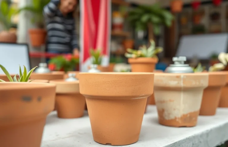 spray paint terra cotta pots