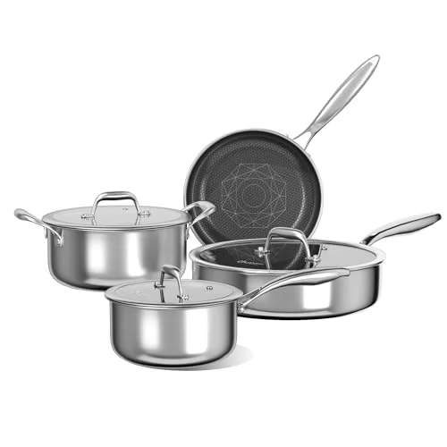 stainless steel 7 pc cookware set