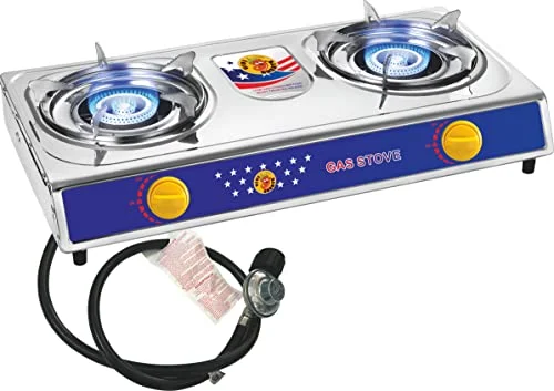 stainless steel double oven gas cookers