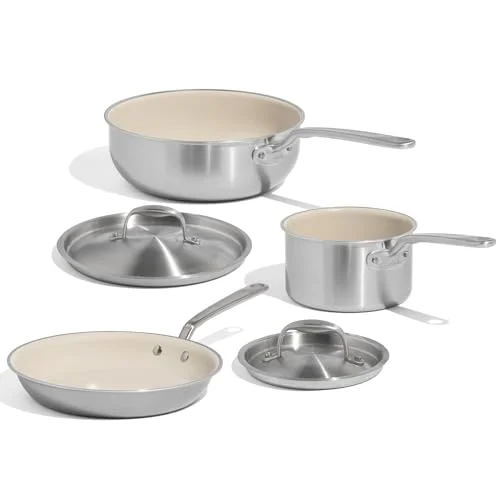 the cellar 5 pc ceramic nonstick cookware set