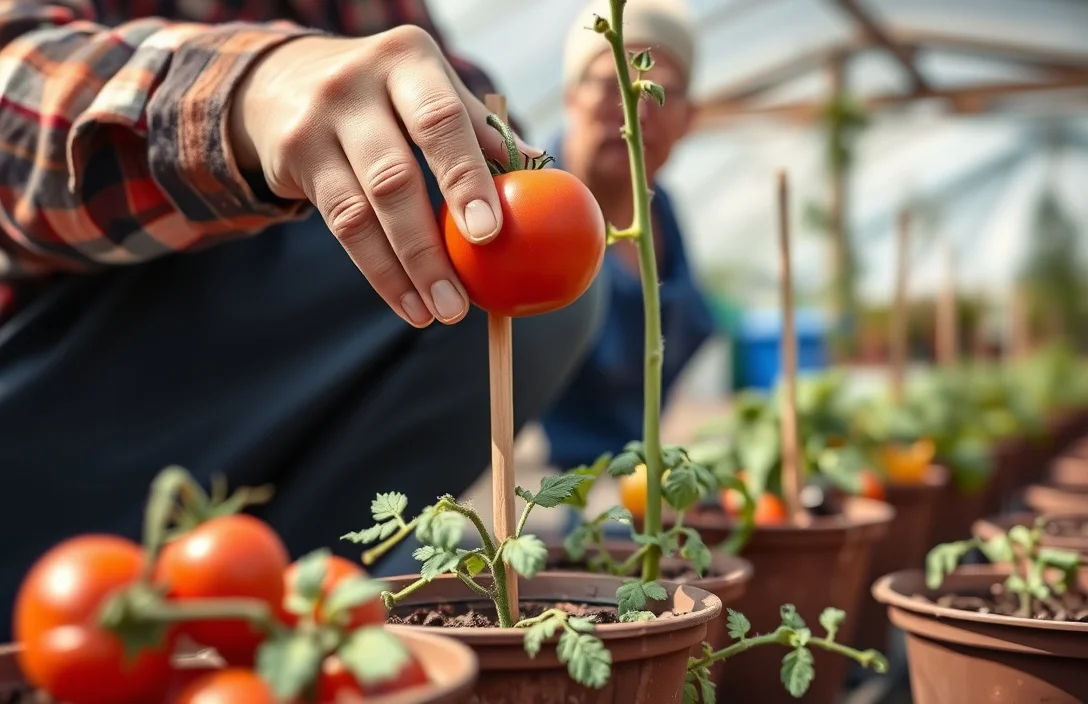 Things that matter most - how to stake tomatoes in pots?